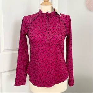 All In Motion Size Medium 8-10 NEW NWT Bright Pink Cheetah Rash Guard Swim Top